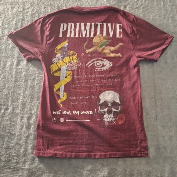 Primitive X Skateboarding Guns N' Roses T-Shirt Size Medium Cotton Double-Sided - Picture 4 of 7